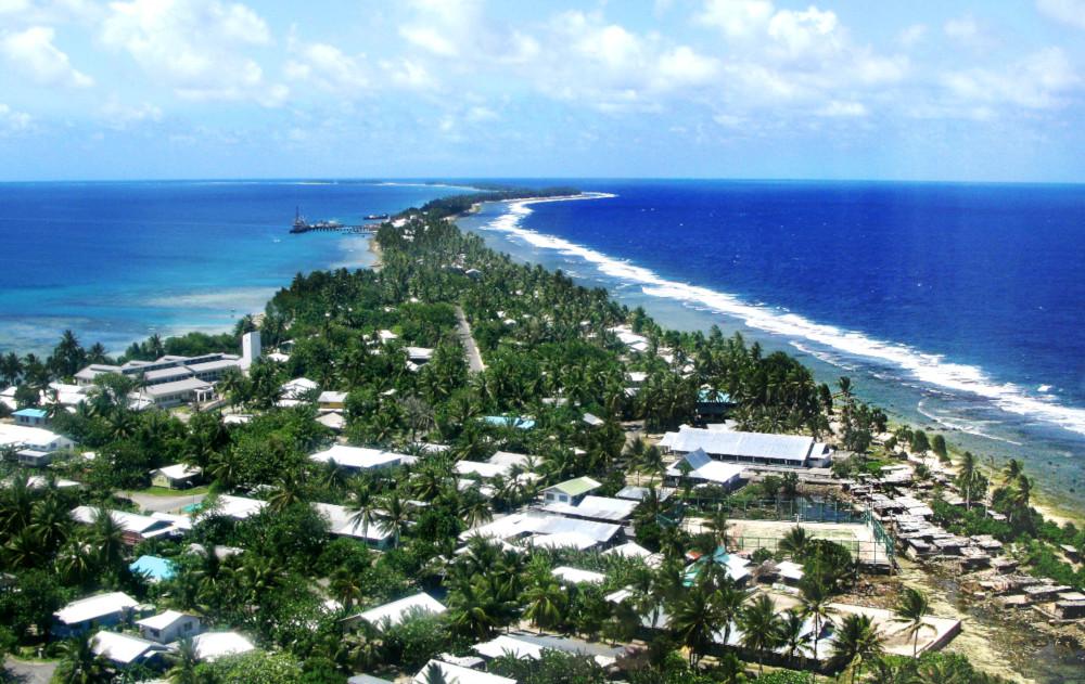 Aerial view Funafuti Tuvalu 2